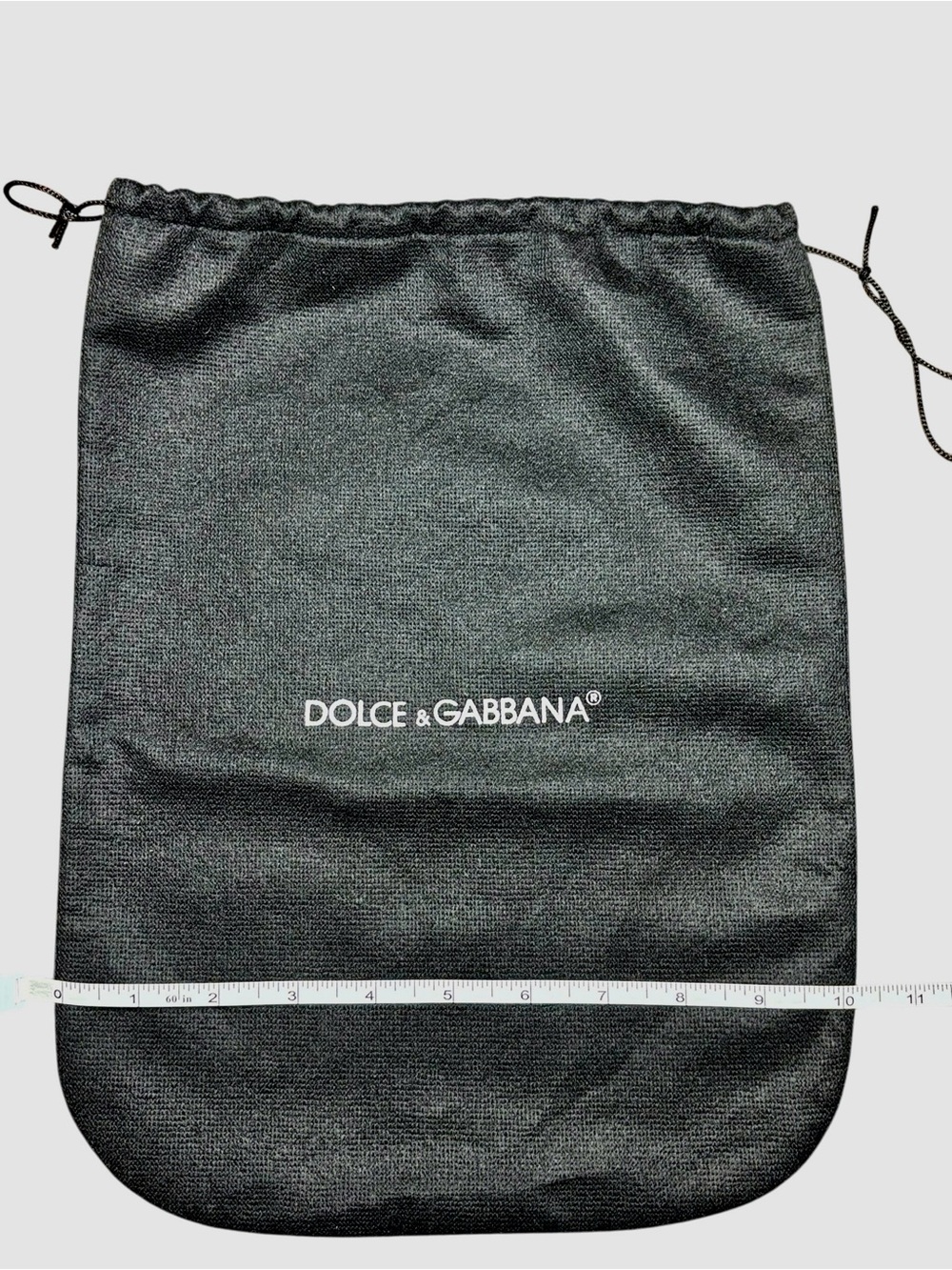 Dolce & Gabbana DG Black Felt Drawstring Dust Bag Shoe Bag Storage